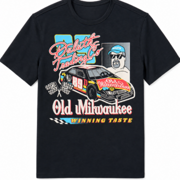 Black Retro Graphic Crewneck T-Shirt