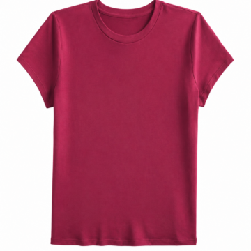 Burgundy Crew Neck Short Sleeve T-Shirt