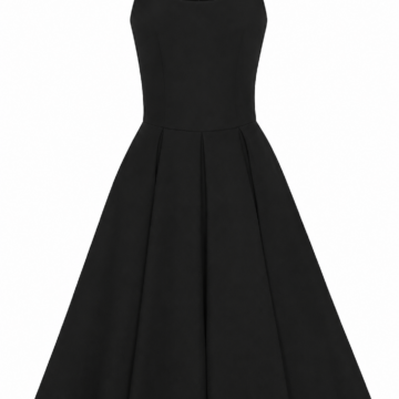 Black Sleeveless Midi Dress