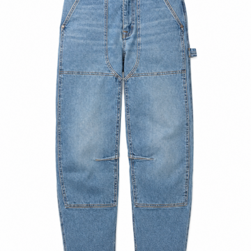 Medium Blue High-Rise Straight-Leg Paneled Jeans