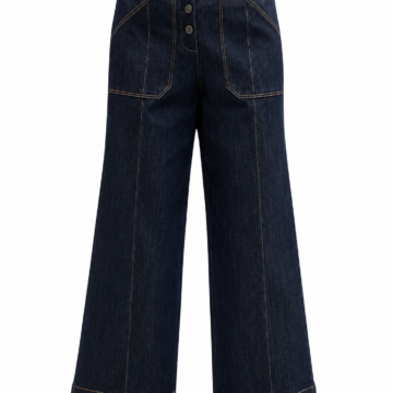 Dark Indigo High-Rise Wide-Leg Jeans