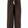 Dark Brown Balloon Fit Drawstring Pants